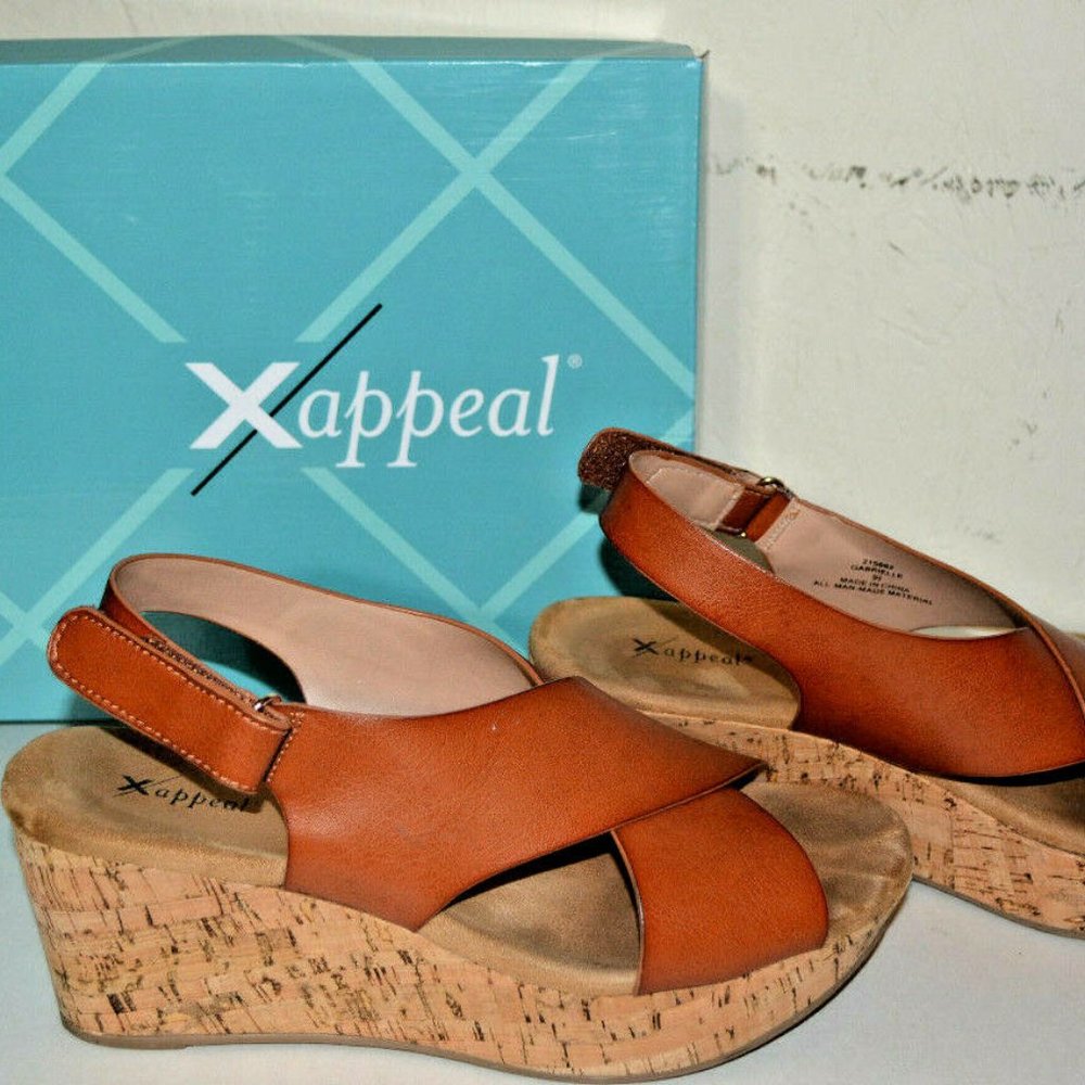 XAPPEAL Women's 'GABRIELLE' WEDGE CORK SOLE